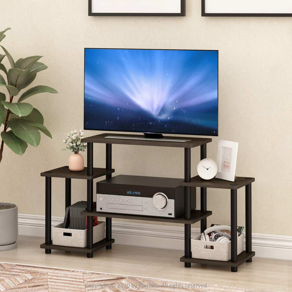 Dark Brown/Black Entertainment TV Stands O93556