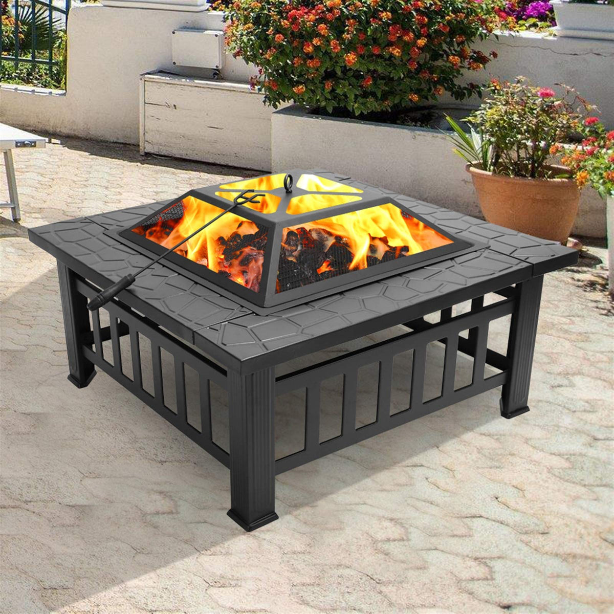 32 Inch Square Fire Pit N4738