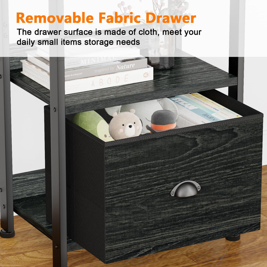 5 Tier Bookshelf with Drawer R780017