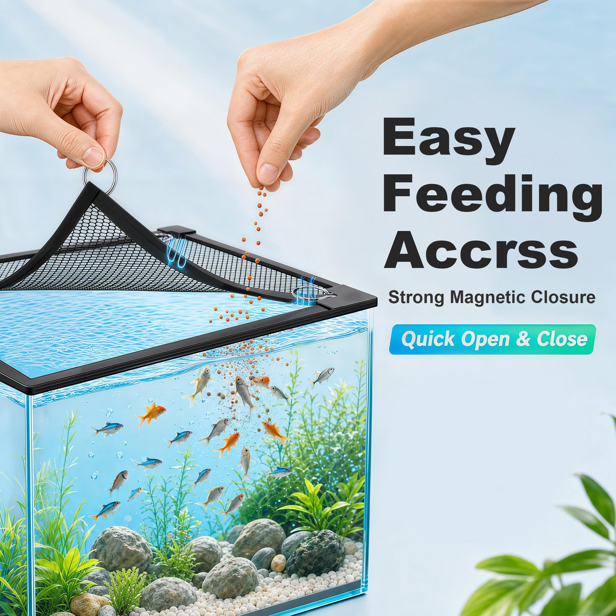 Magnetic Aquarium Lid Mesh Cover C66815