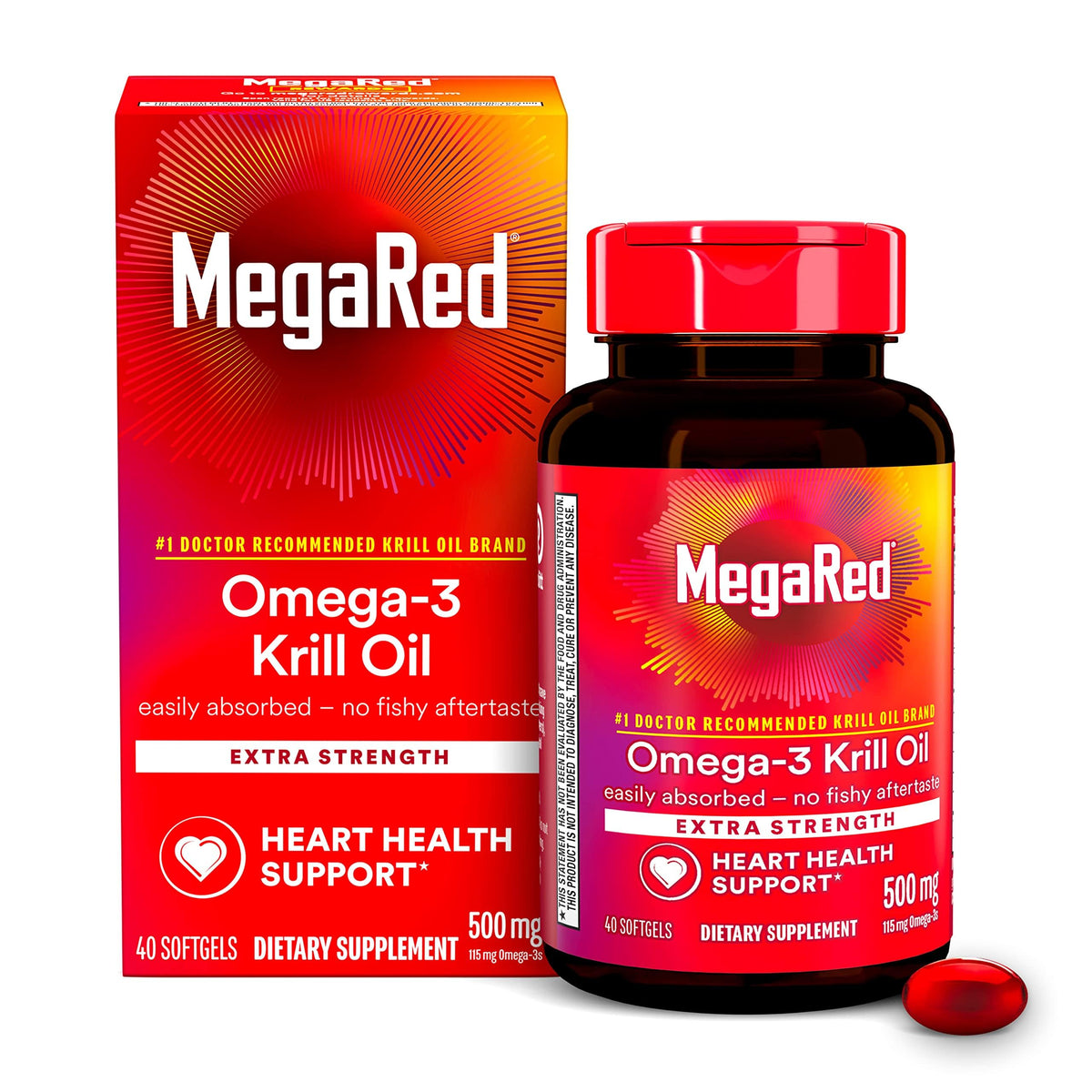 Omega-3 Krill Oil 500mg Softgels 40 Count P8394