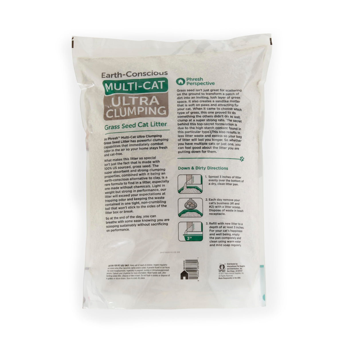Unscented Clumping Grass Seed Cat Litter 10 lbs X337