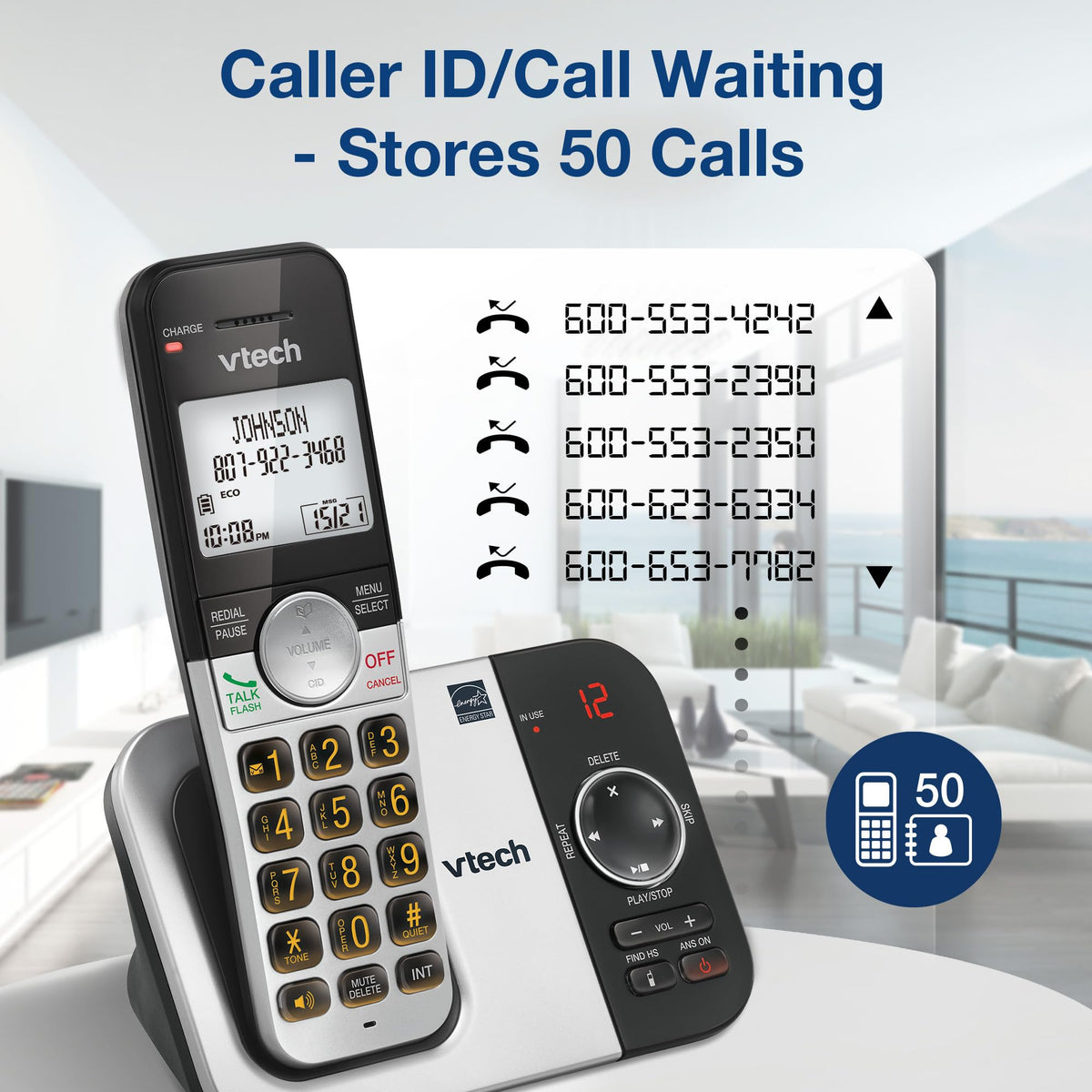 Cordless Home Phone with Answering Machine V7429