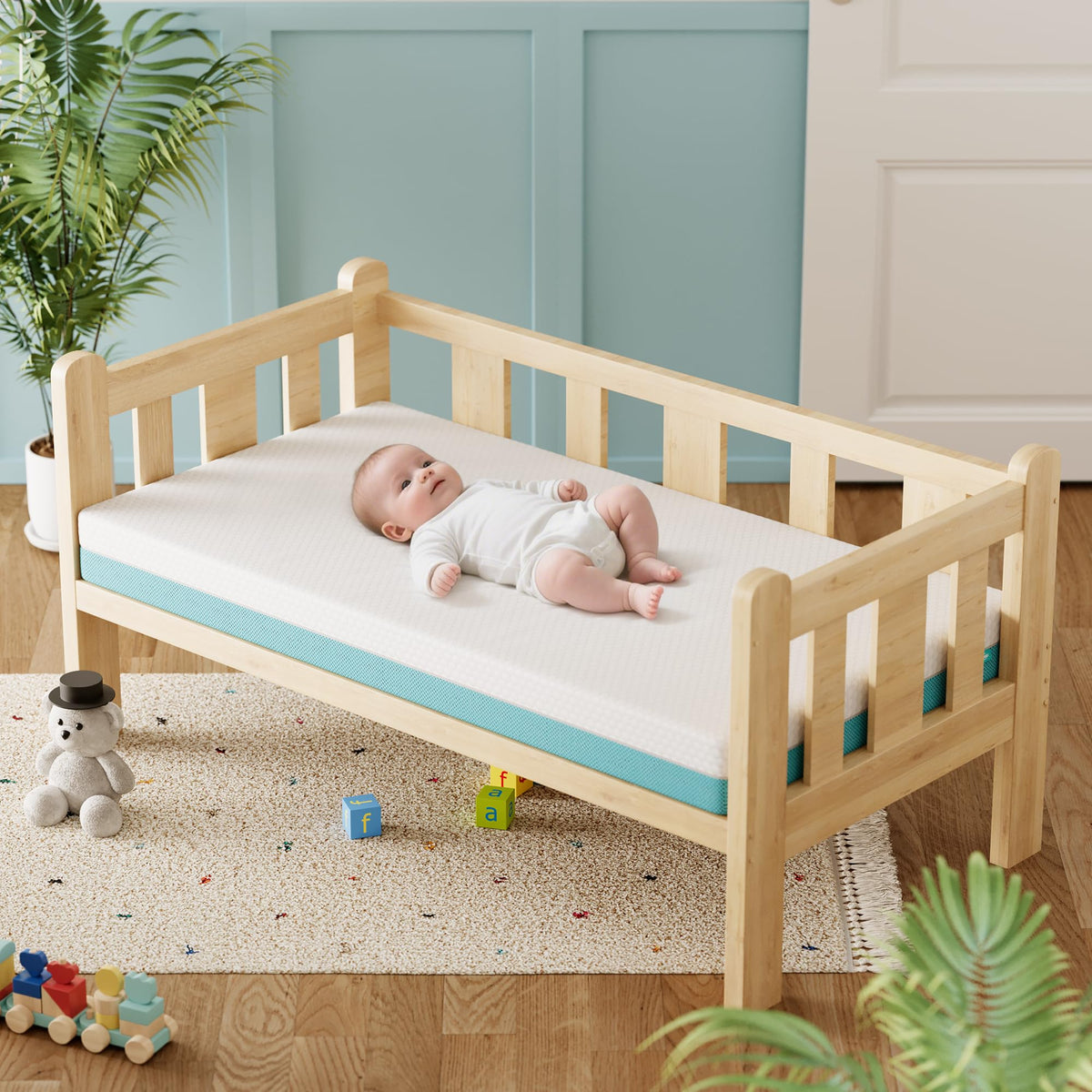 Memory Foam Crib Mattress with Washable Cover B562231