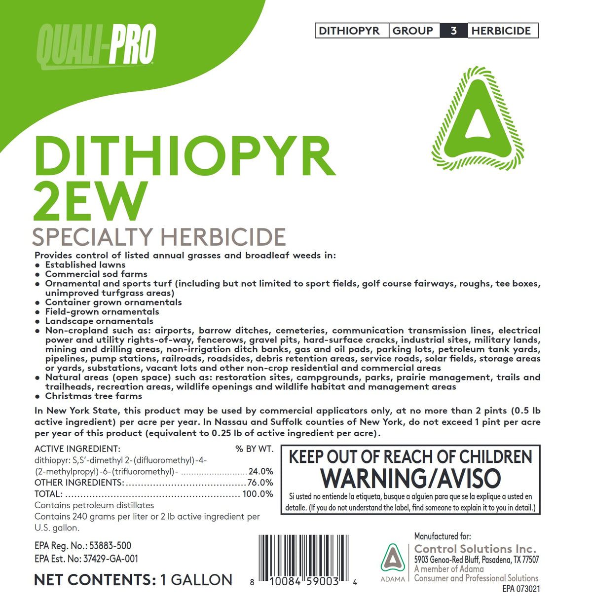 Dithopyr 2EW 1 Gallon Selective Pre-Emergent Herbicide T716352