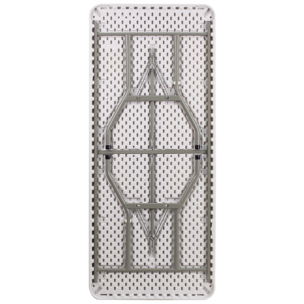 6-Foot Granite White Plastic Folding Table X613