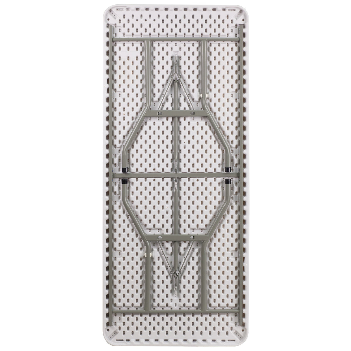 6-Foot Granite White Plastic Folding Table X613