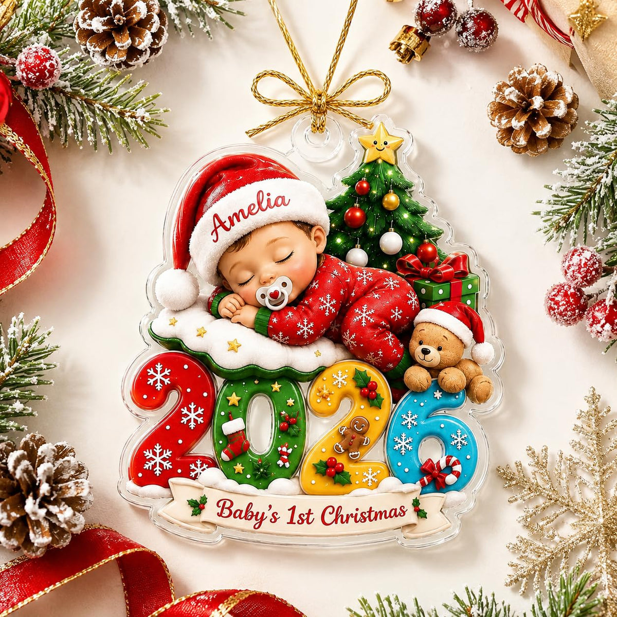 Baby First Christmas Ornament 2026 O9268