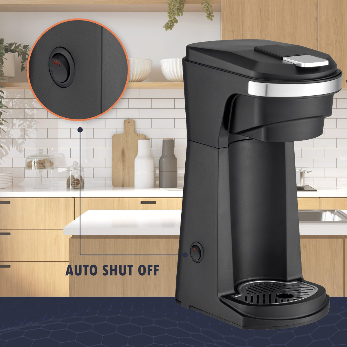 Single Serve Coffee Maker with Water Reservoir X24972