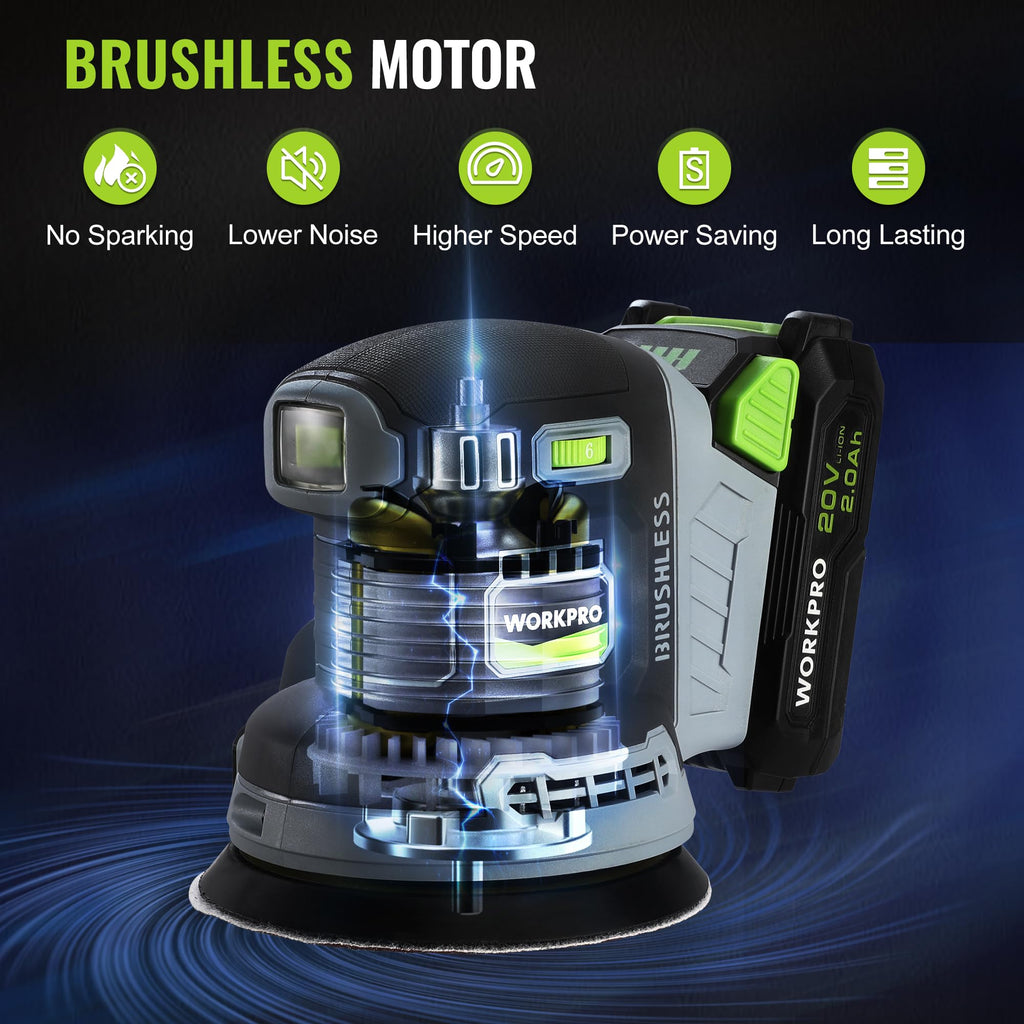 5-Inch Cordless Random Orbital Sander T23579