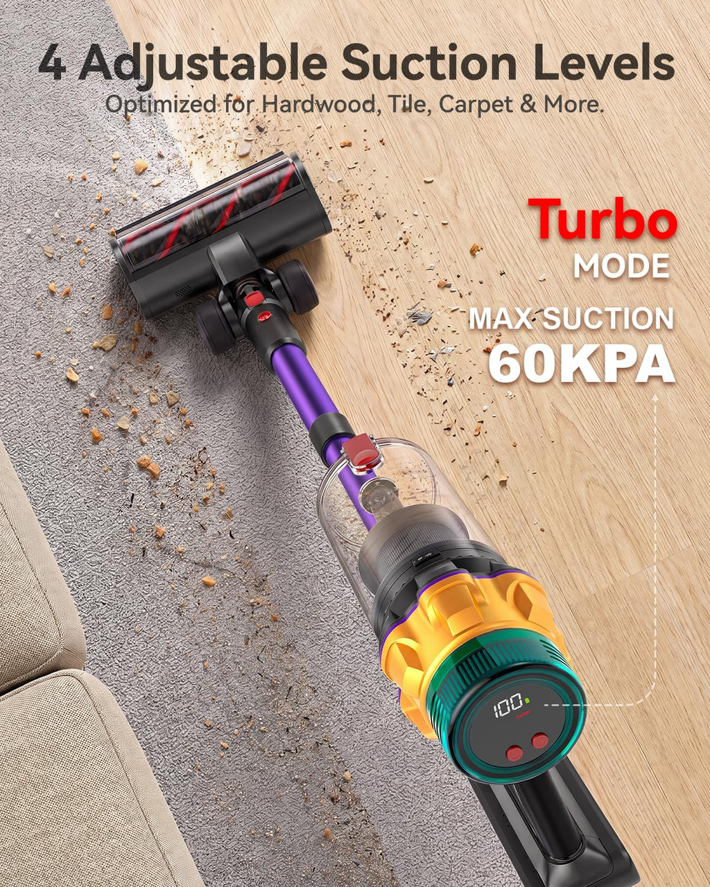 Cordless Stick Vacuum Cleaner 650W 60KPA Z98999
