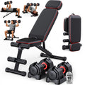 Adjustable Dumbbell Set with Workout Bench G265