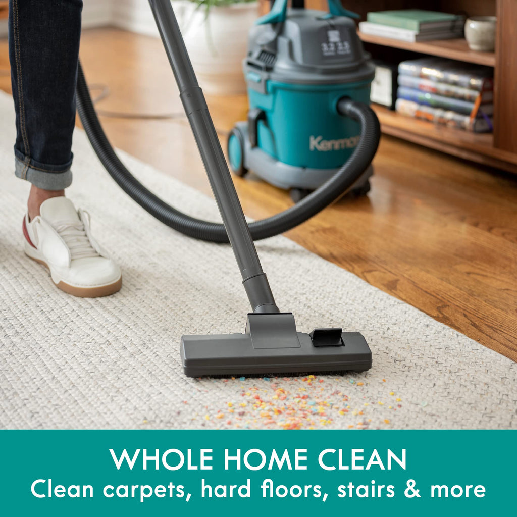 Wet Dry Canister Vacuum Cleaner, 3.2 Gallon, Green W246