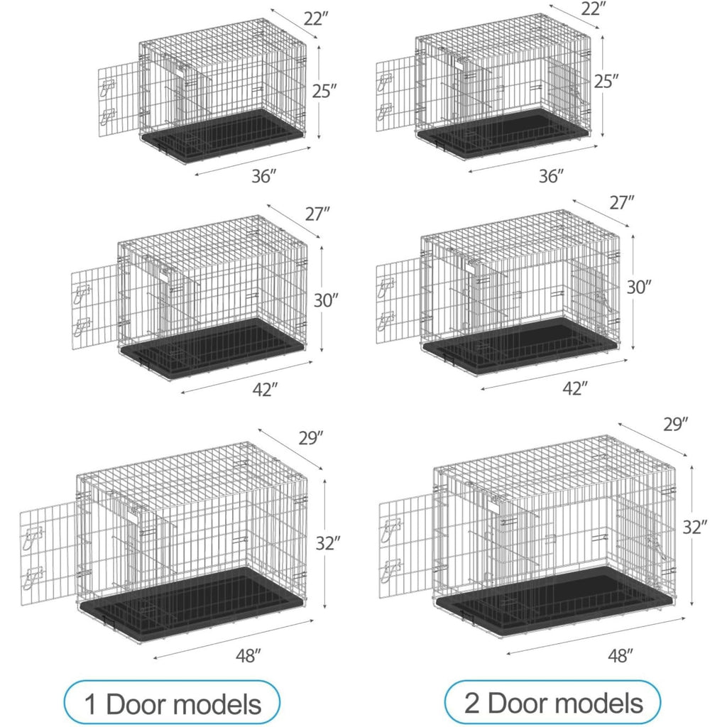 42” X-Large Heavy-Duty Dog Crate with Divider Panel N796