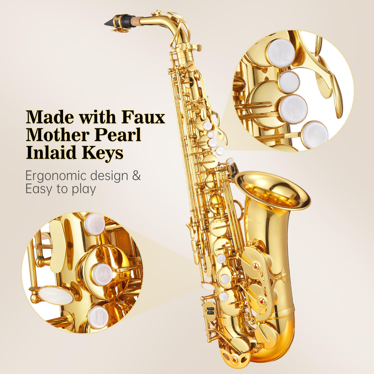 Alto Saxophone Copper Body Electroplated Gold Finish F69351
