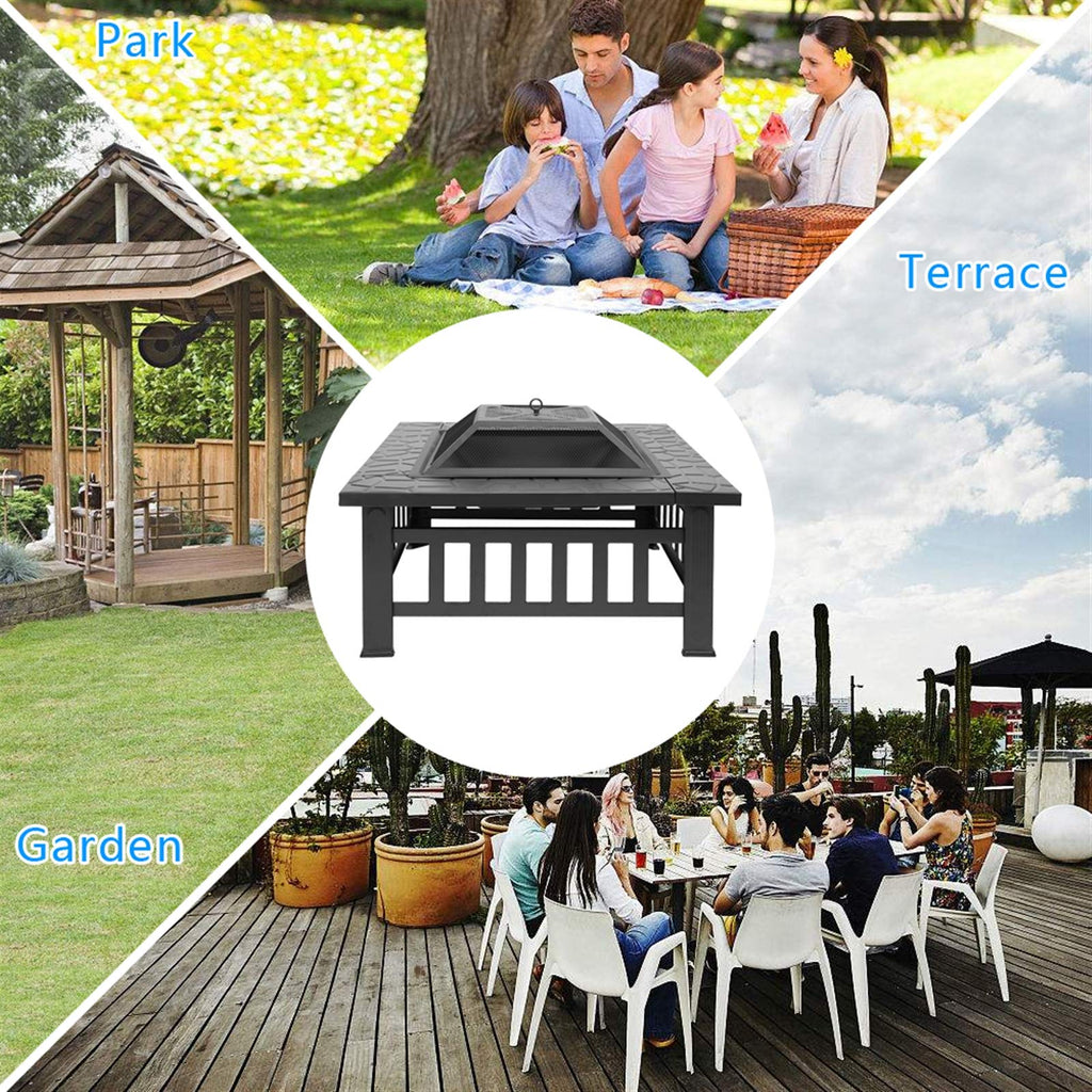 32 Inch Square Fire Pit N4738