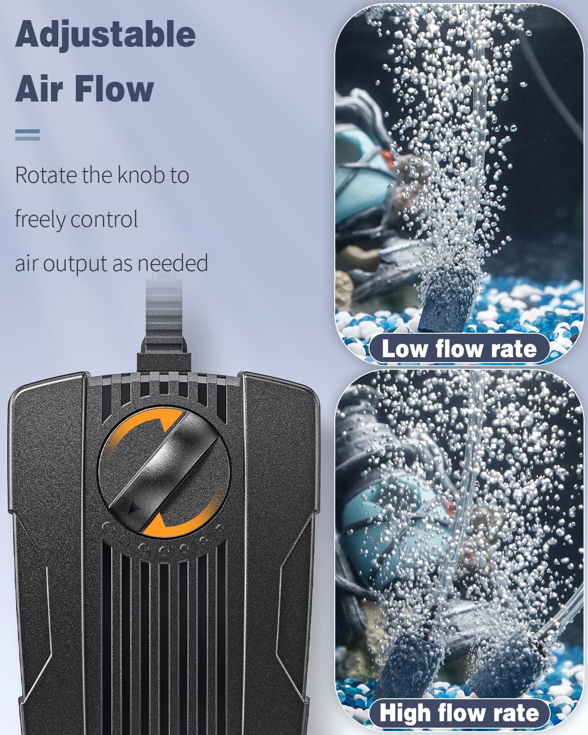 50 GPH Aquarium Air Pump with Airline Tubing F44739