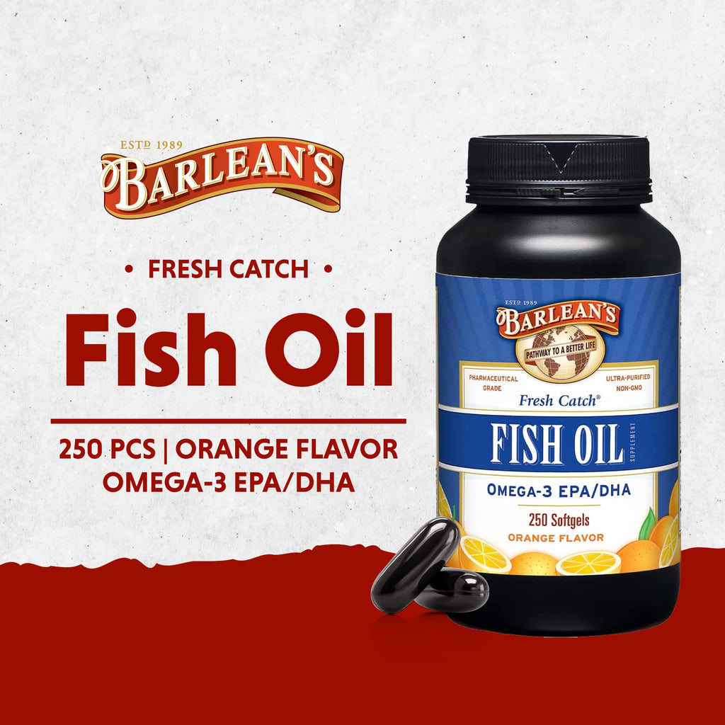 Omega 3 Fish Oil 600mg EPA & DHA Softgels Orange 250 Count W83716