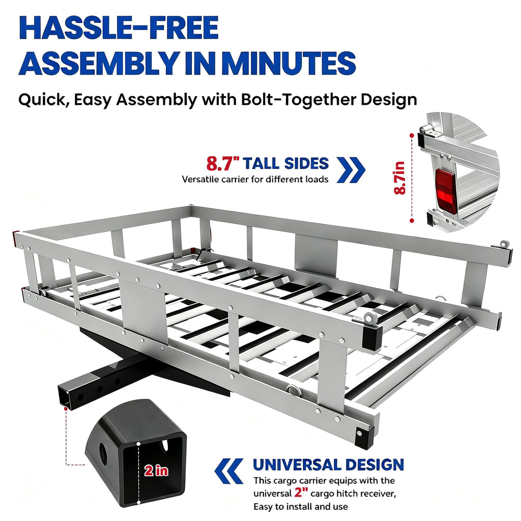 Hitch Cargo Carrier with Ramp, 500 lbs Capacity Q30330