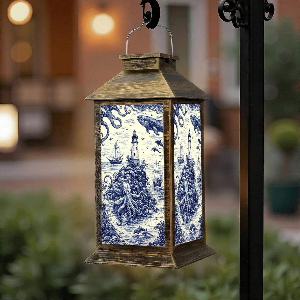 Blue Waterproof Solar Lantern W2759