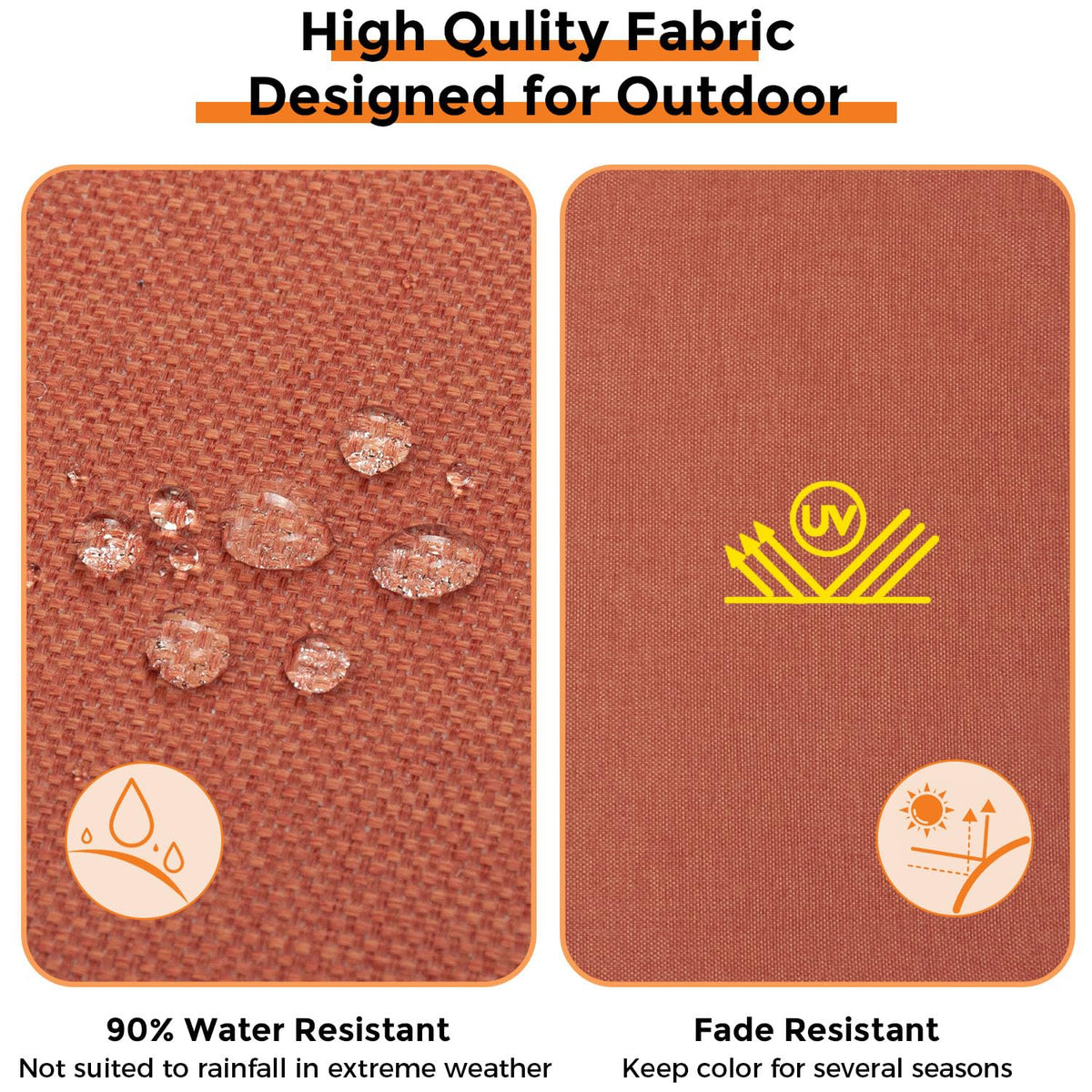 Water Repellent Cushion Cover 2 Pack 24x22x4 Inch I622844