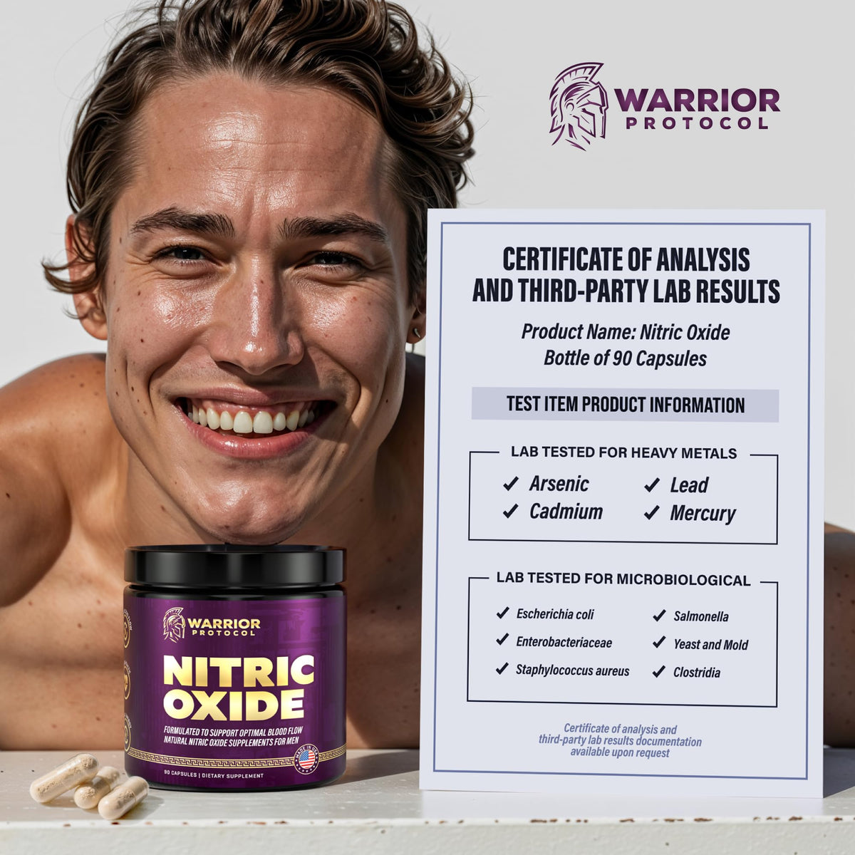 L-Arginine L-Citrulline Nitric Oxide Supplement 90 Capsules G41408