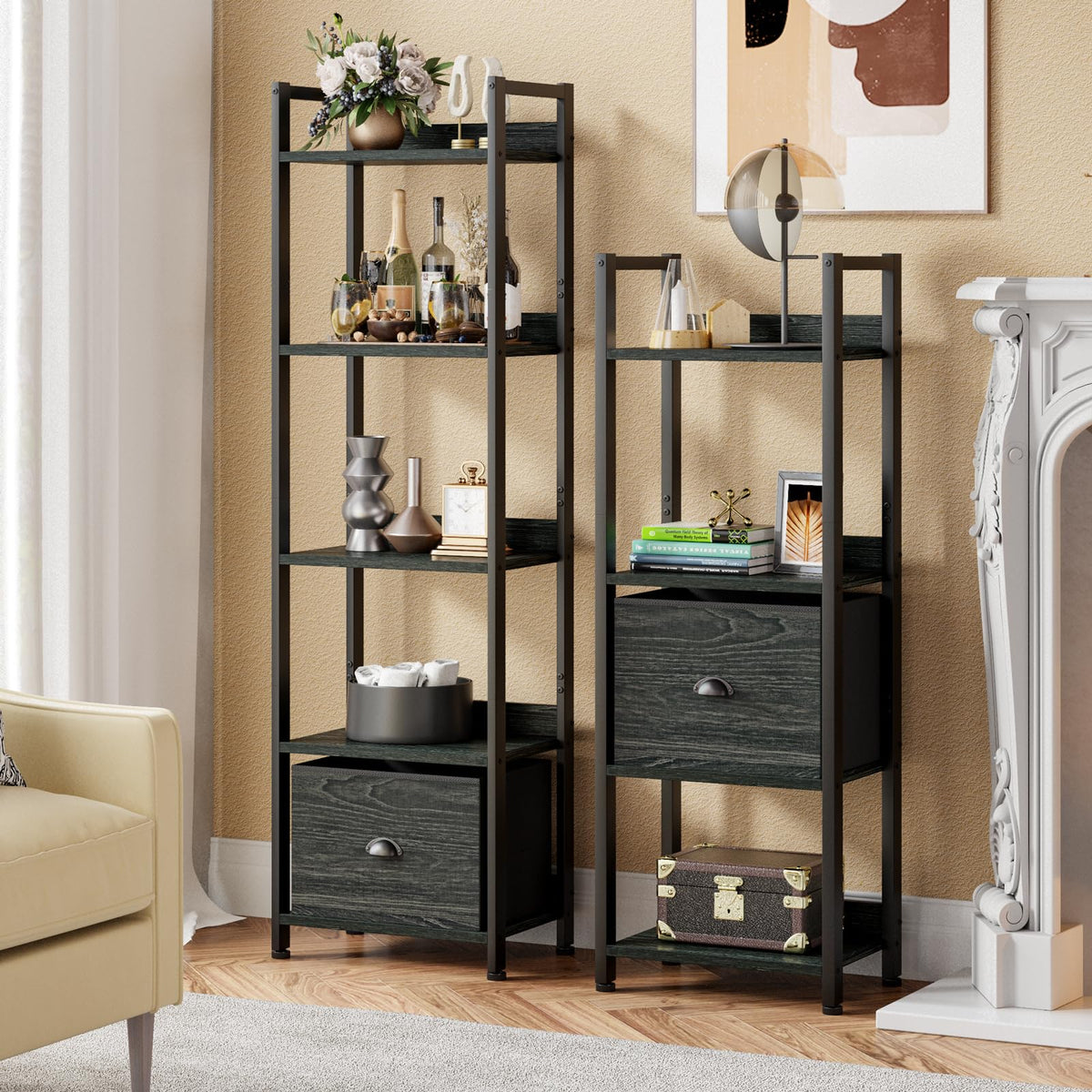 5 Tier Bookshelf with Drawer R780017
