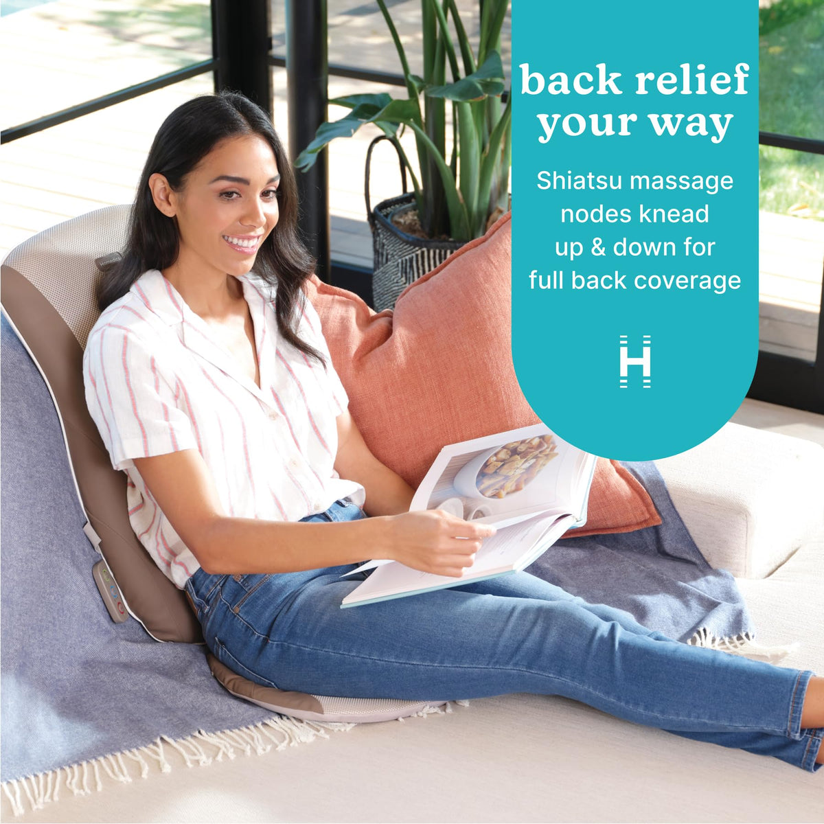 Shiatsu Back Massager Cushion with Heat M367257