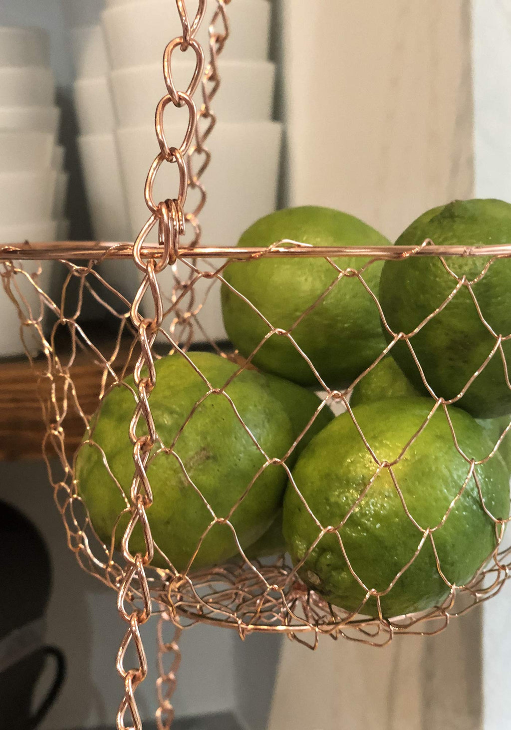 3-Tier Copper Hanging Fruit Baskets J9668
