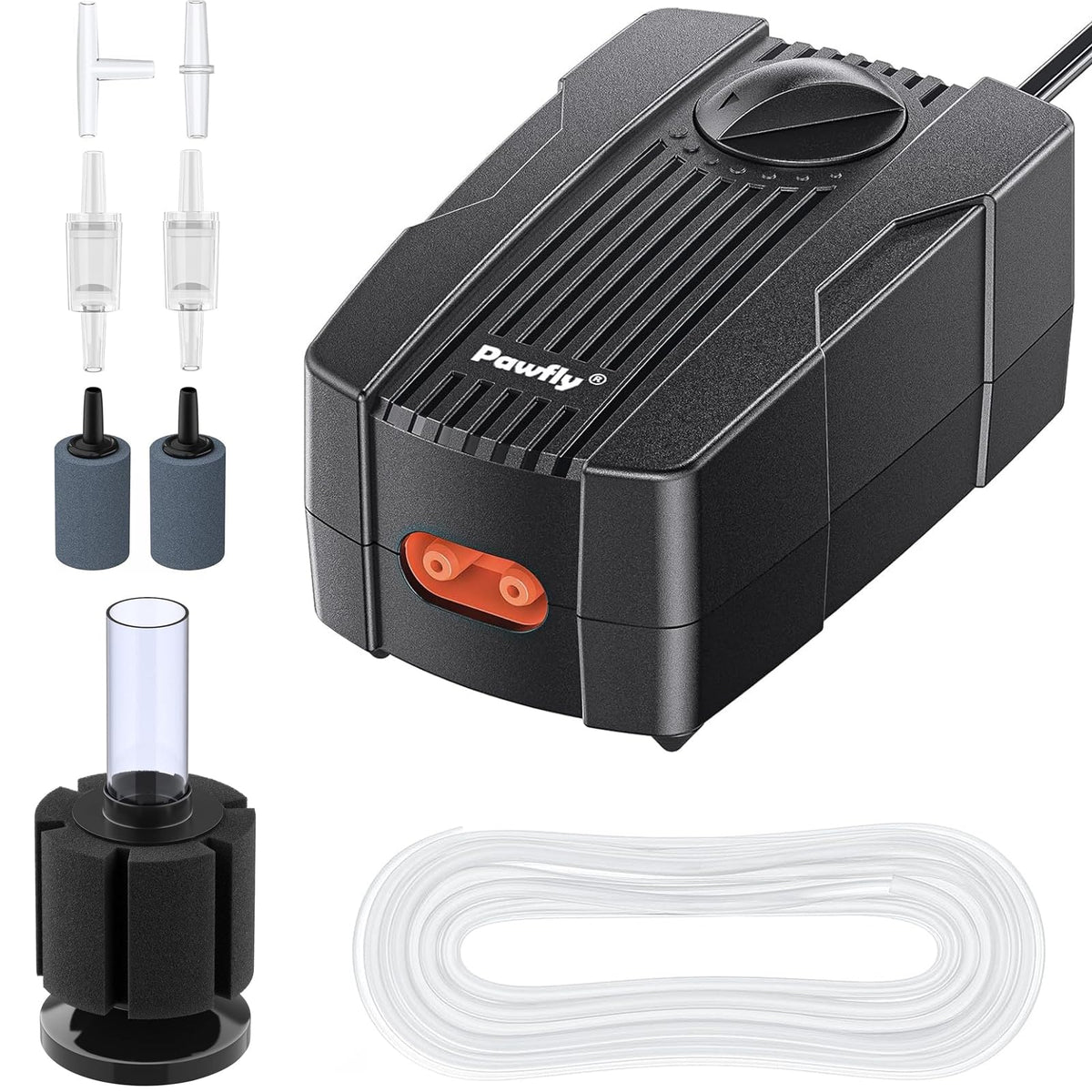 50 GPH Aquarium Air Pump with Airline Tubing F44739