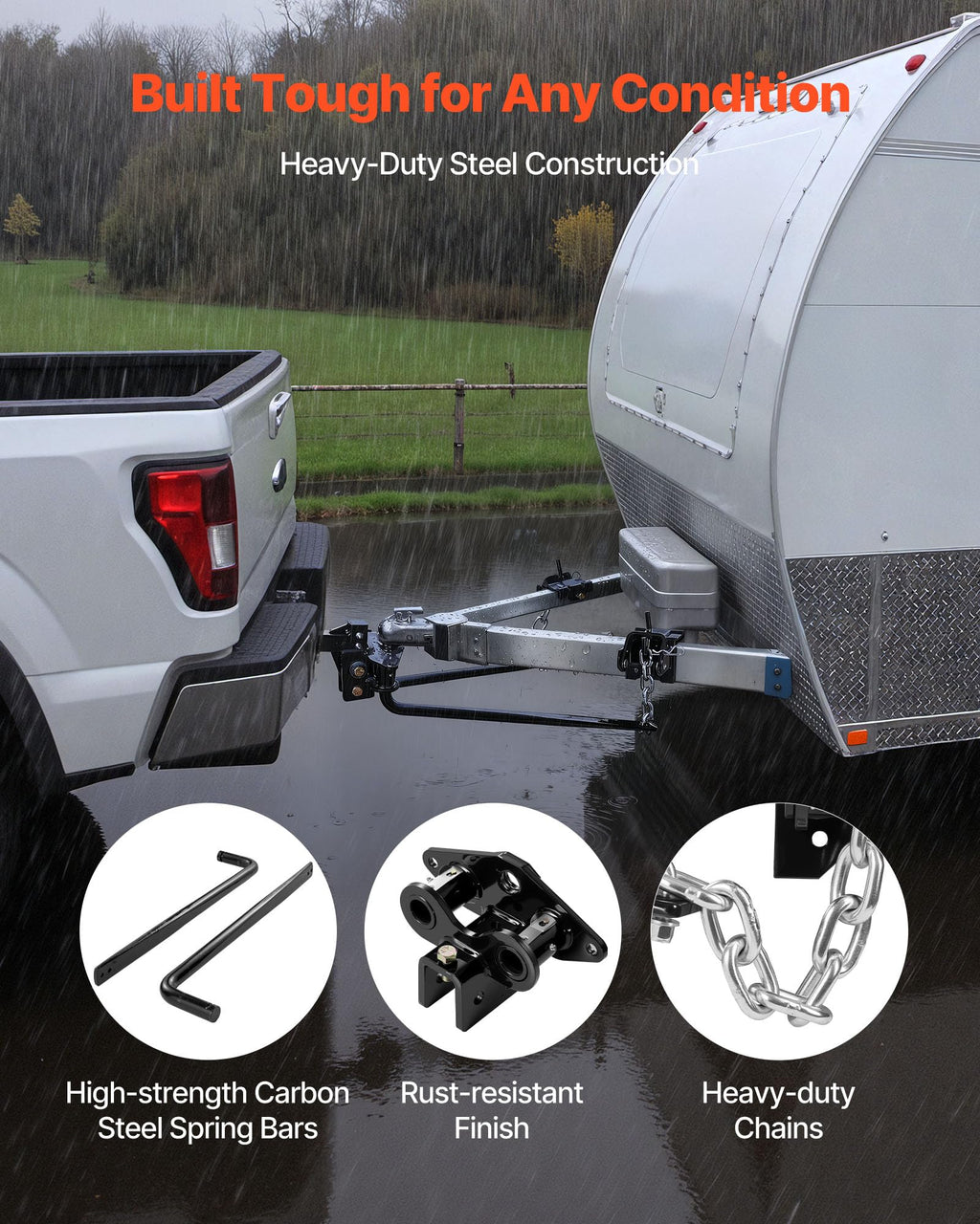 10000 lbs Weight Distribution Hitch with 2 in Shank and 2-5/16 in Ball M8992