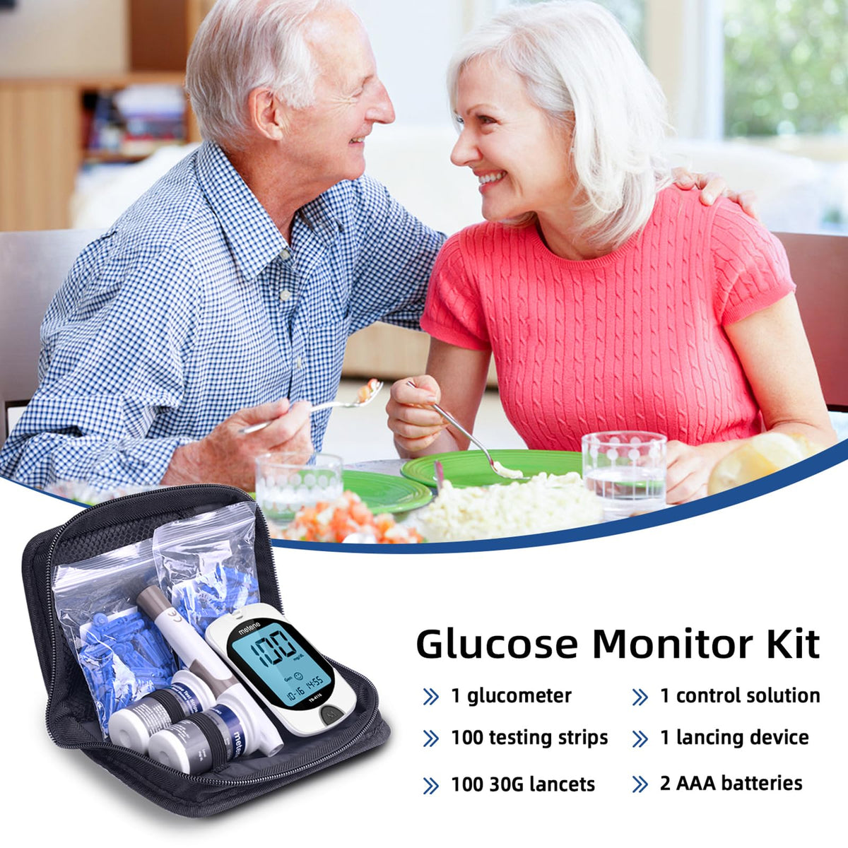 Blood Glucose Monitor Kit & Twist Top Lancets D7463