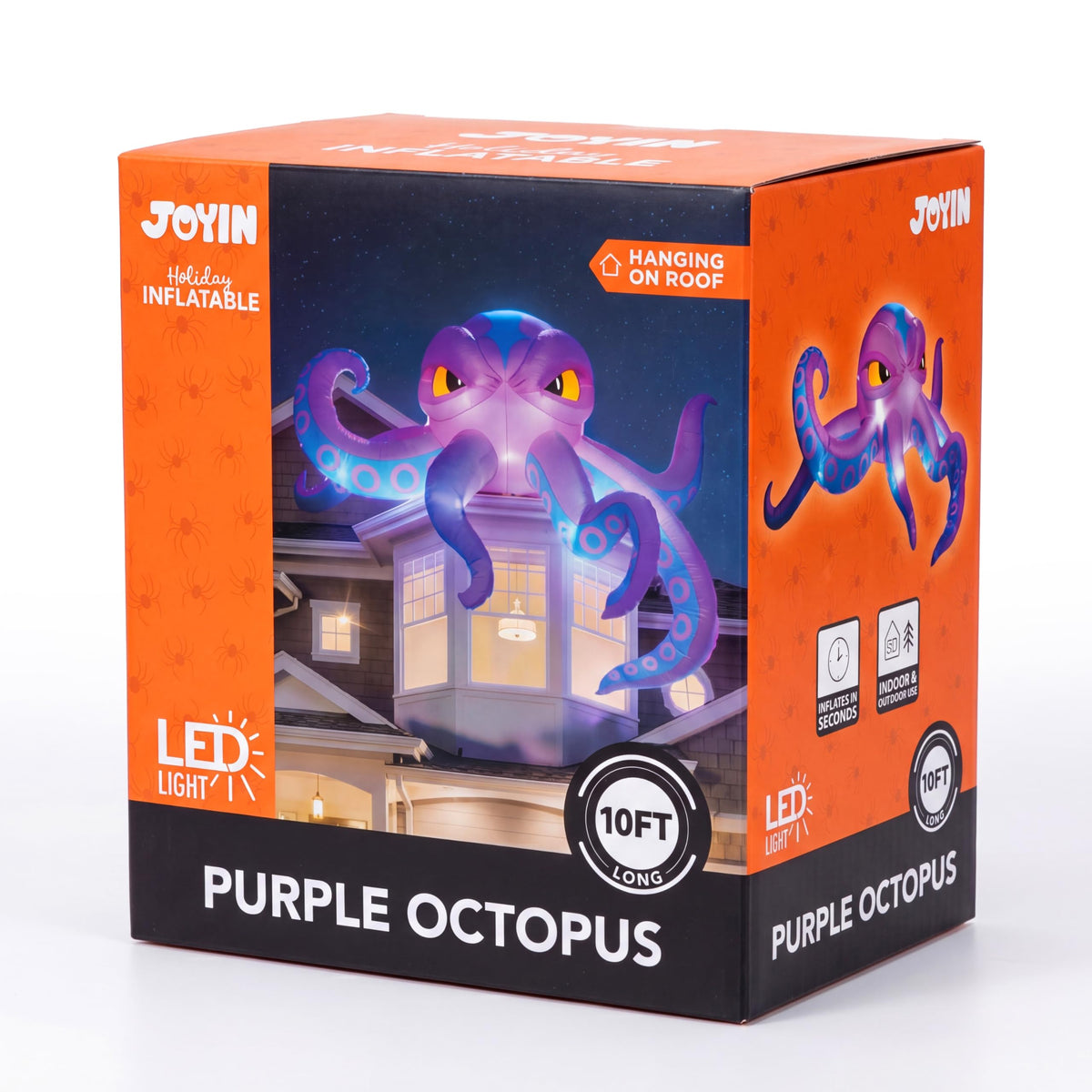 10FT Inflatable Octopus Decoration with Built-in LED Lights X6854