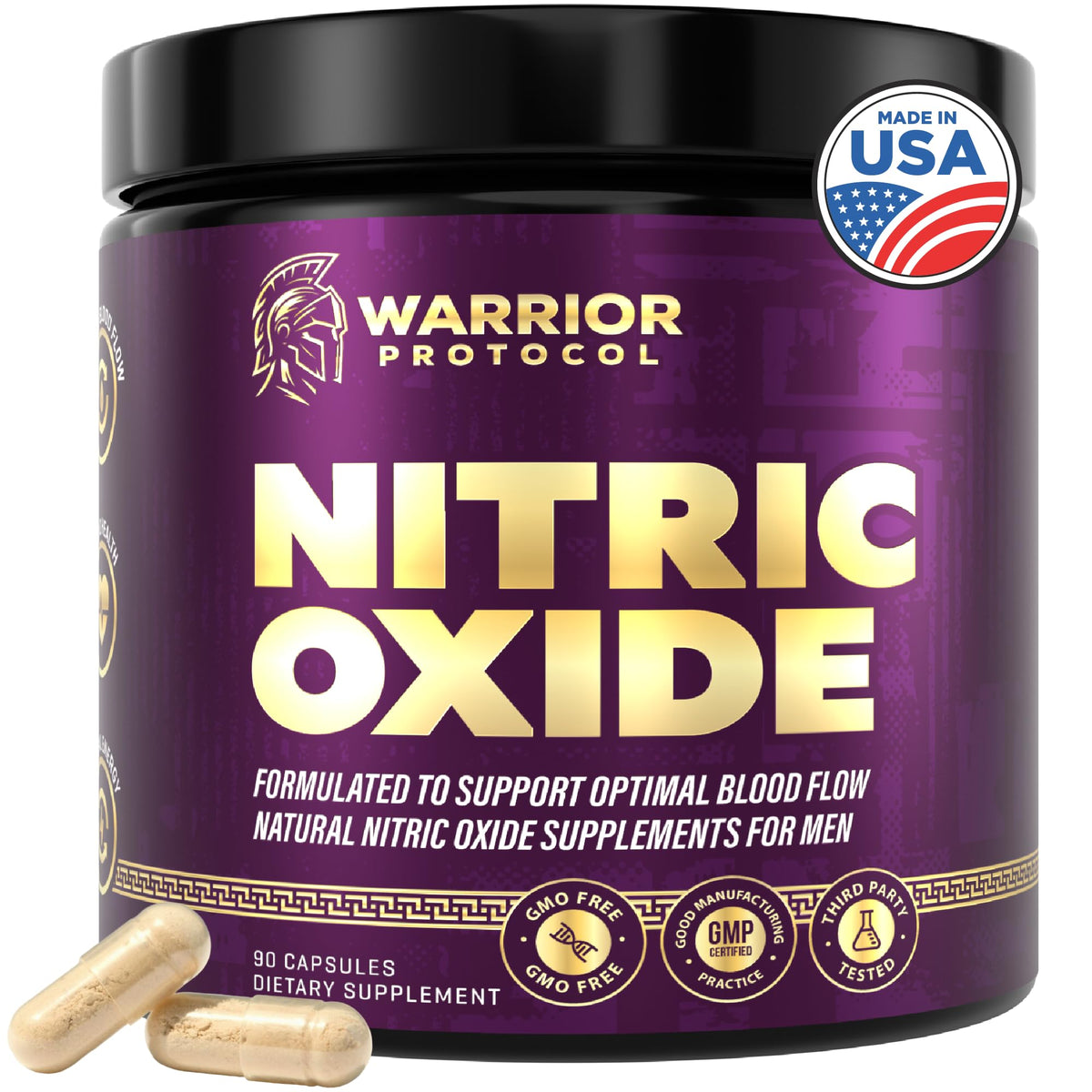 L-Arginine L-Citrulline Nitric Oxide Supplement 90 Capsules G41408