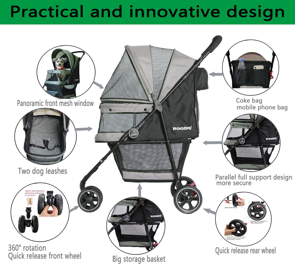 3 Wheel Pet Stroller J70759