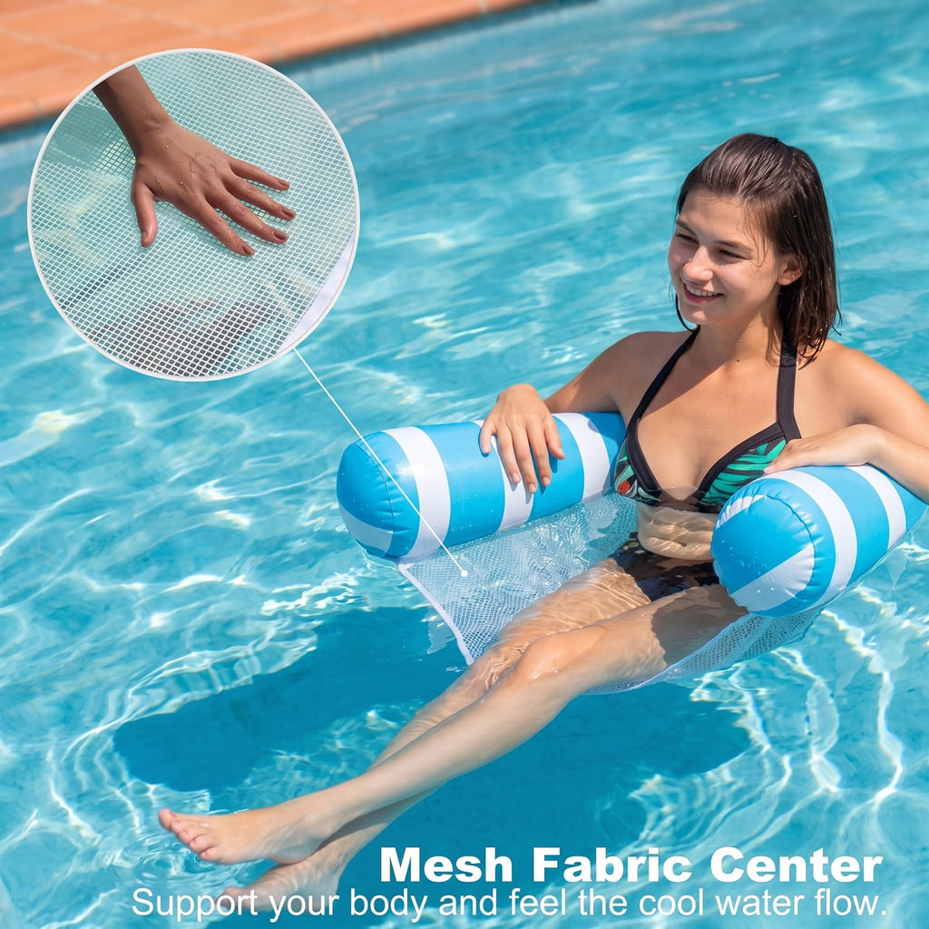 Inflatable Pool Floats Adult Size Water Hammock 4-in-1 Pool Lounge Chairs C300670
