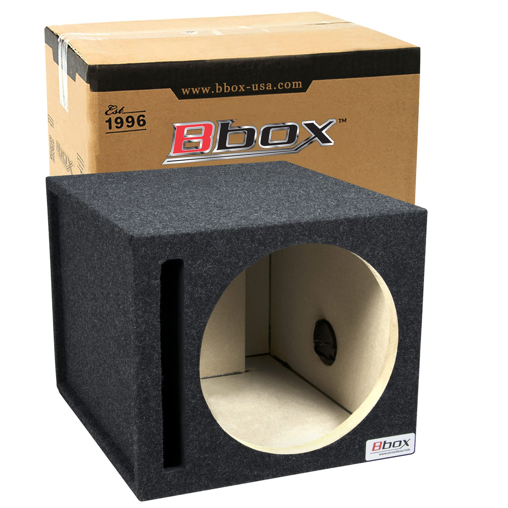 Single Vented 12 Inch Subwoofer Box with Nickel Finish Terminals B6980