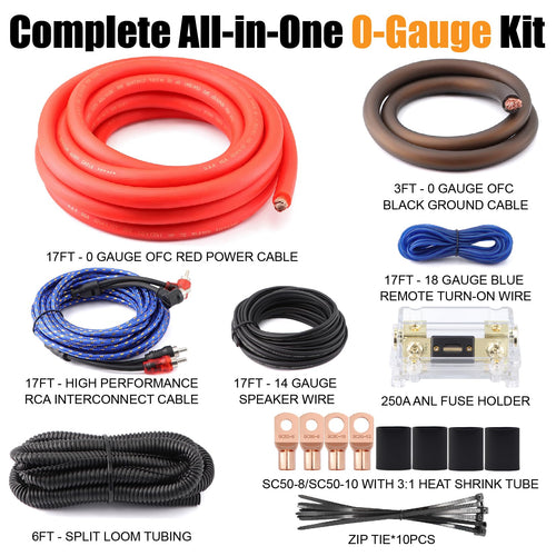 0 Gauge OFC Amp Wiring Kit J90928
