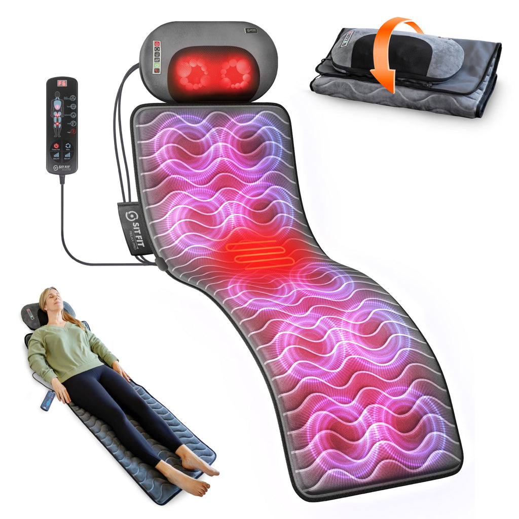 Vibrating Full Body Massage Mat with Heat and Detachable Pillow M83142