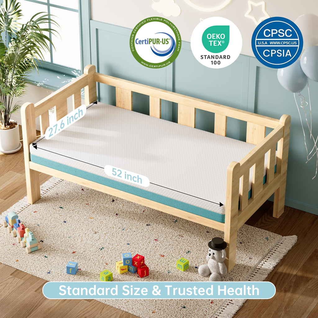 Memory Foam Crib Mattress with Washable Cover B562231