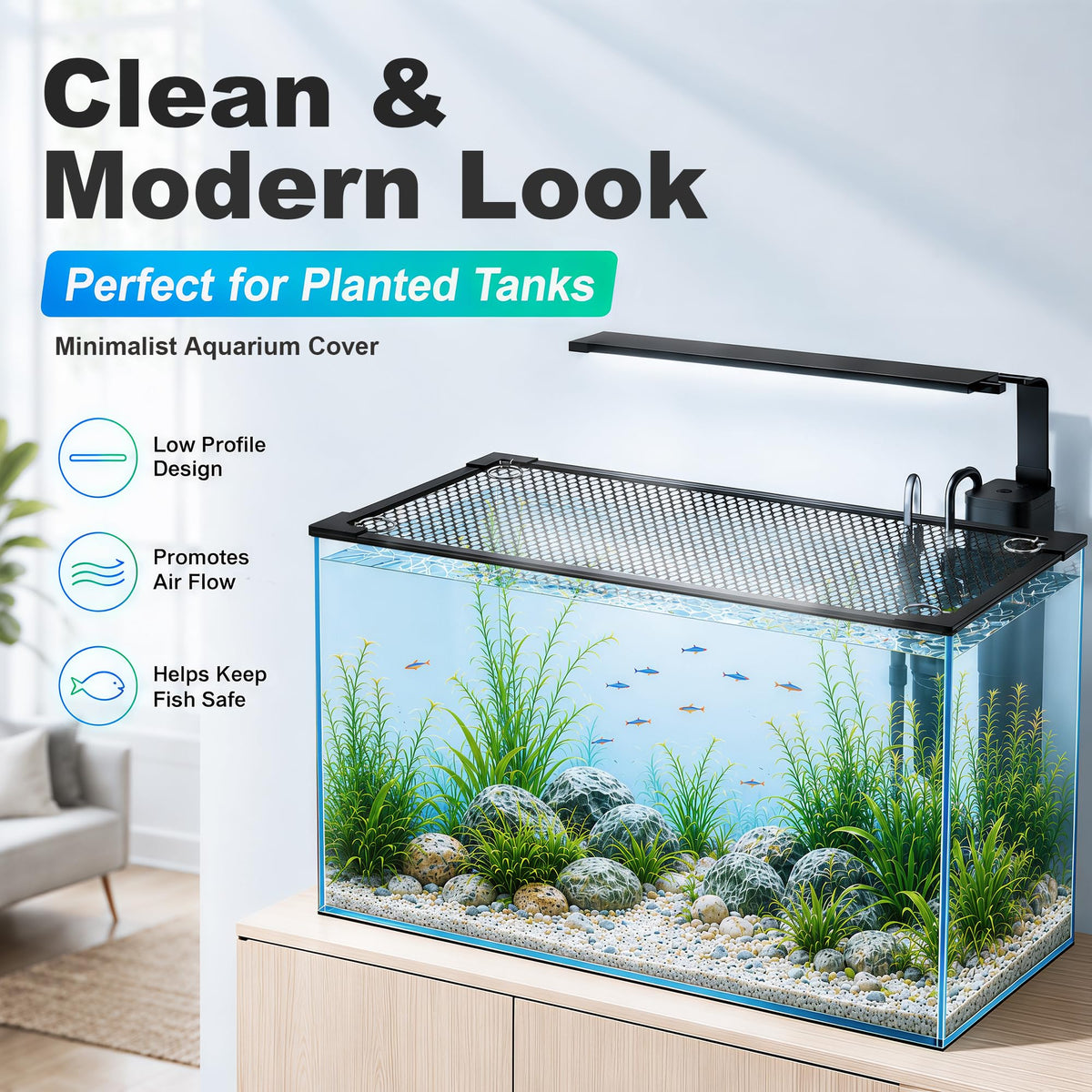 Magnetic Aquarium Lid Mesh Cover C66815
