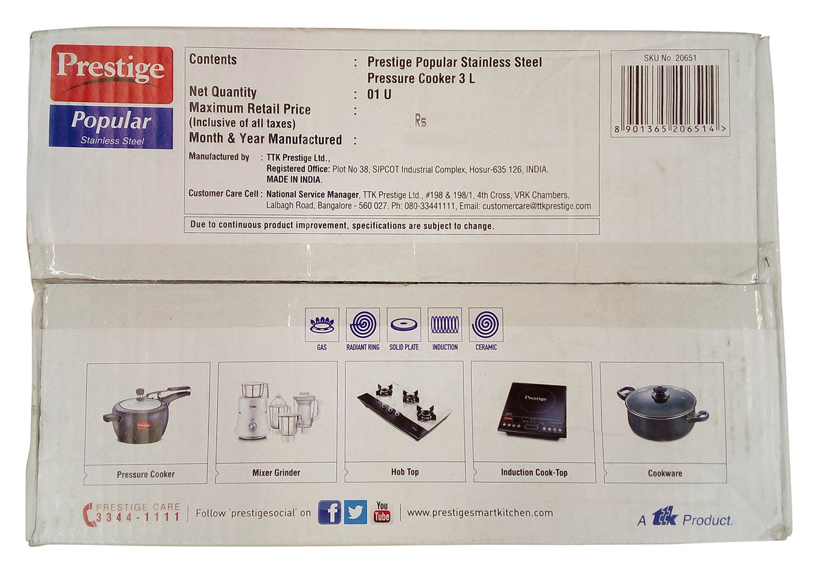 Stainless Steel Pressure Cooker 3 Litre N60224
