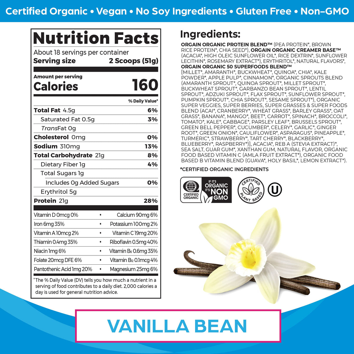 Organic Vegan Protein Powder + Superfoods Powder Bundle C47971
