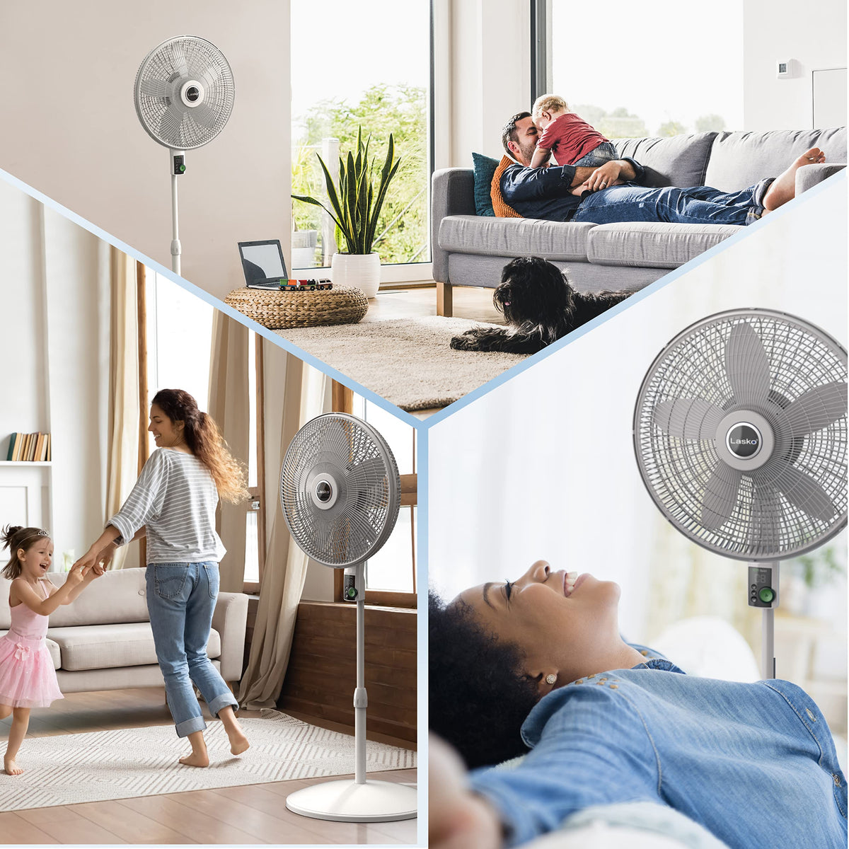 Oscillating Pedestal Fan with 12 Speeds, 8 Hour Timer, Adjustable Height, Remote Control, White F783498