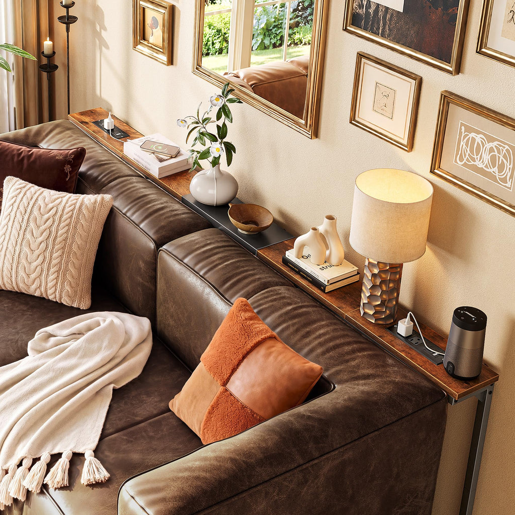 Extendable Behind Couch Table with Outlets Z16565
