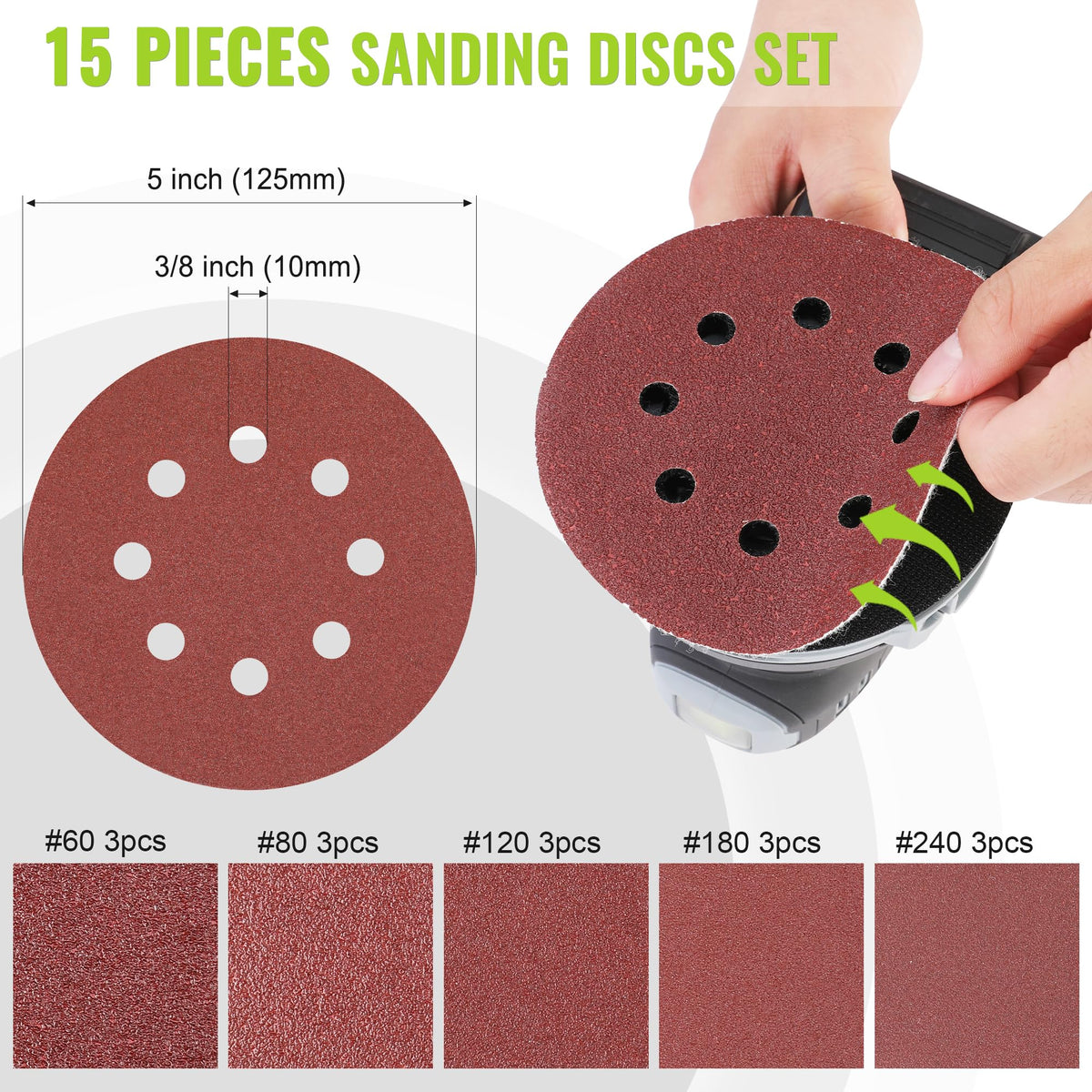 5-Inch Cordless Random Orbital Sander T23579